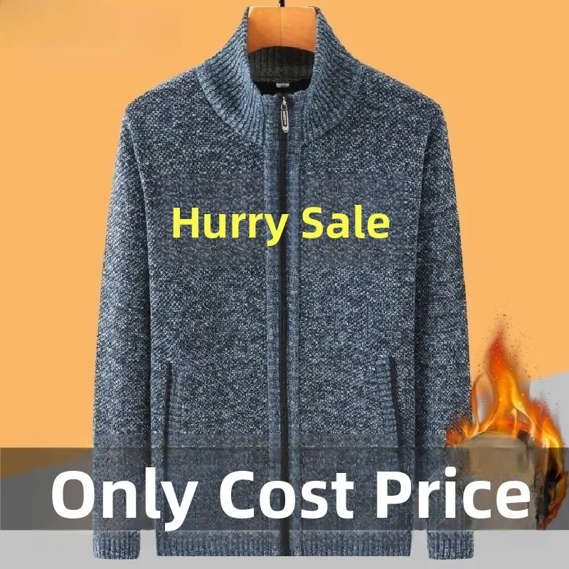 

Oubelang Men's Thiened Fce Lined f Zip Sweater Warmth Outerwear Autumn Winter Ciwalk Long Sve Soft Polyester Kni...