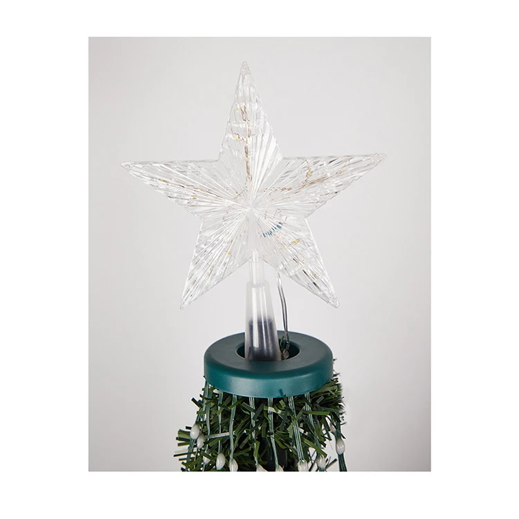 Well Priced holiday decoration fiber optic retro christmas tree top star lights