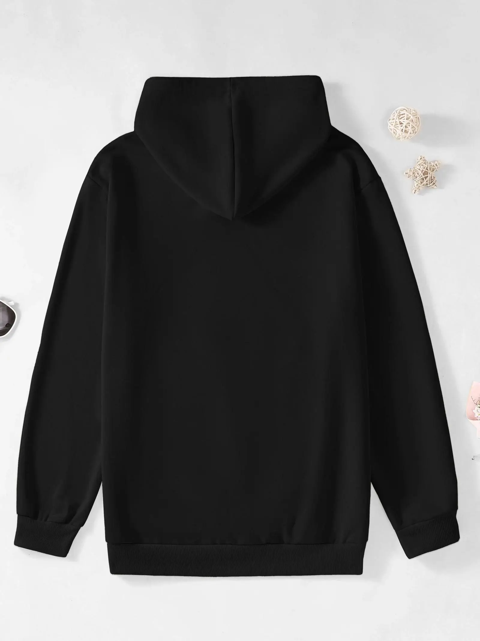 Men Hip Hop Sport Hoodie Chest Triangle Mountain River Minimalist Print Outdoor Streetwear Loose Fit Hooded Pullover