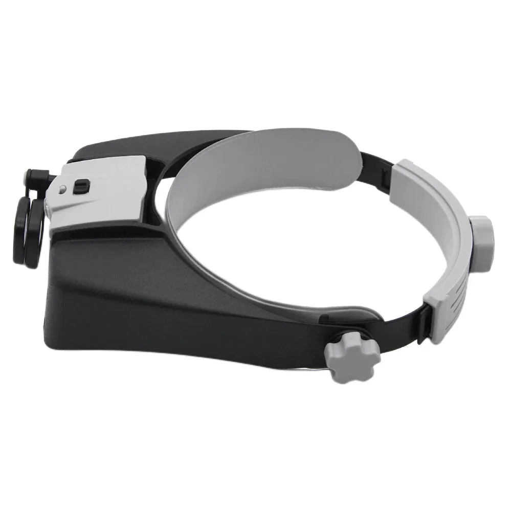 Kopfmontierte Lupenbrille 1,5X 6X 8X Verstellbare LED-Leichtgewicht-Lupe zum Lesen, Reparieren, Schmuckherstellung und für Handarbeiten – Detail 1