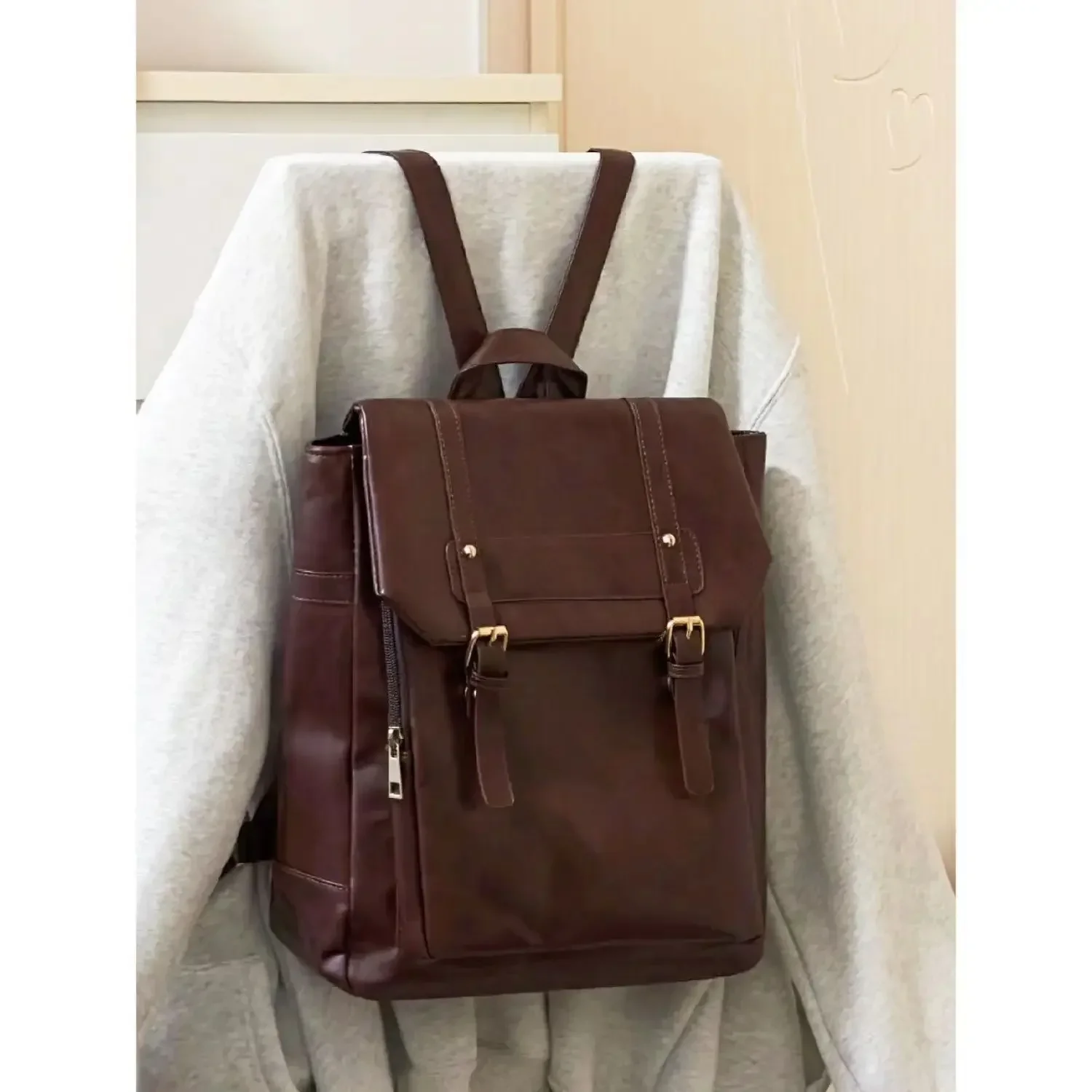 

Miyagawa Japanese JK Uniform Style School Backpack Women 2024 Autumn New Vintage Brown Bag College Student Classroom Backpacks