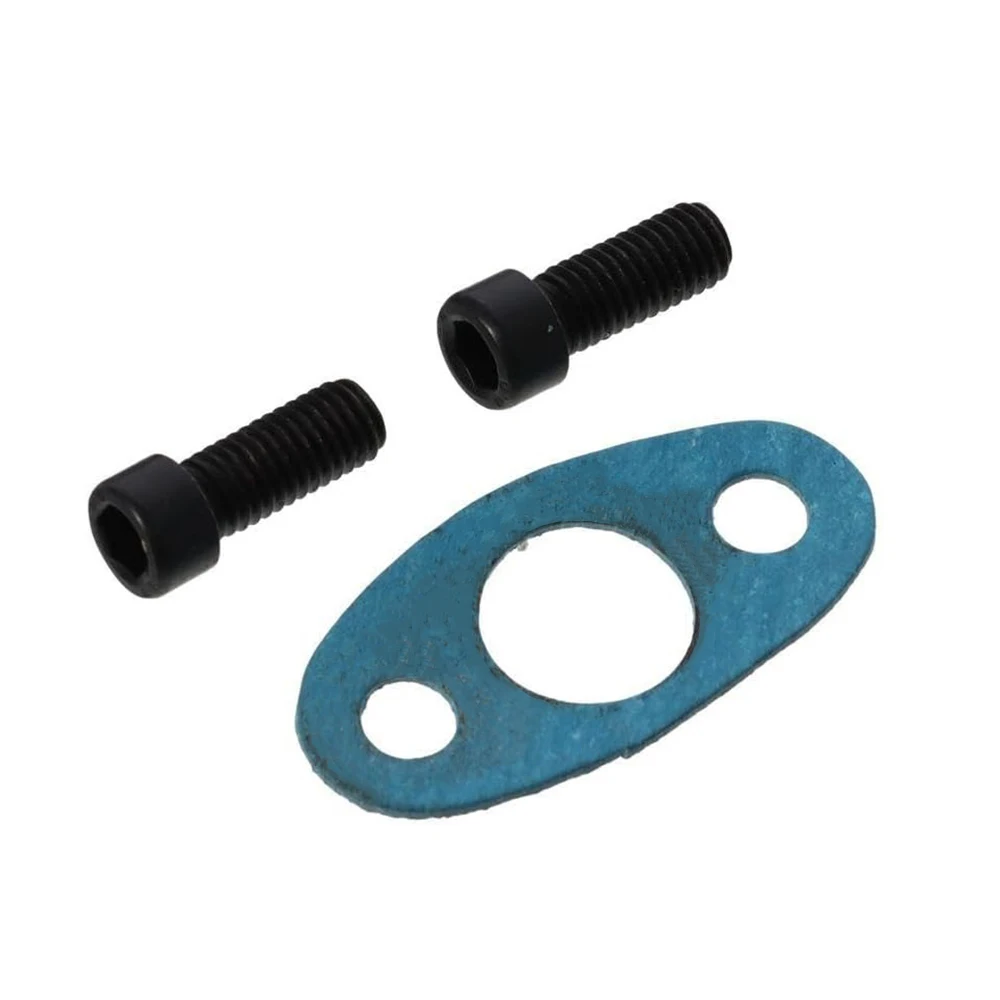 Turbo Oil Return Drain Flange AN10 Adapter Kit For Garrett GT28 GT30 GT35 T25 With 2Pcs M8x1.25mm Bolts Silver