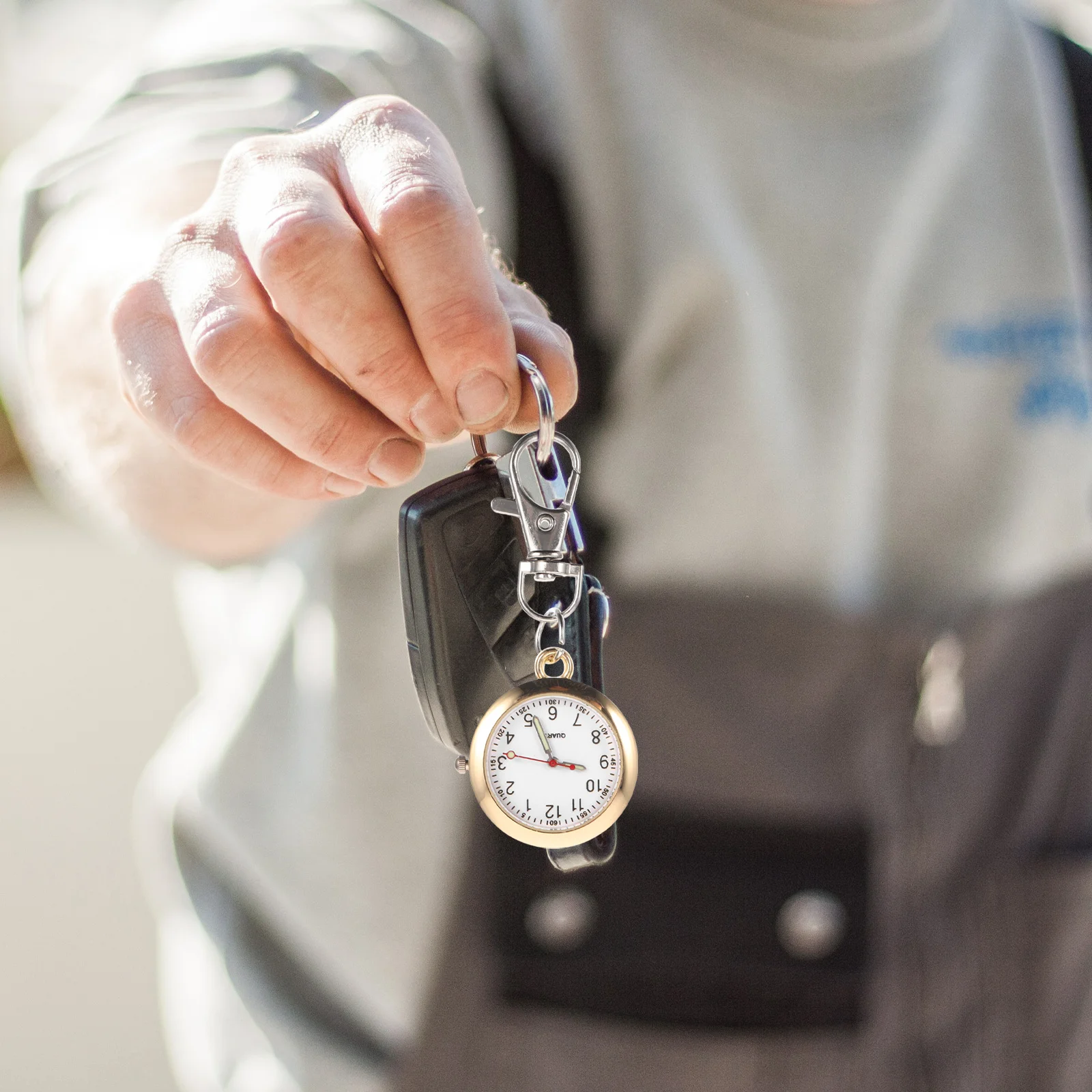 

Colorful Pendant Watch Keychain Hanging Timepiece For Students Nurses Travel Outdoor Pocket Chronograph Mini Clock