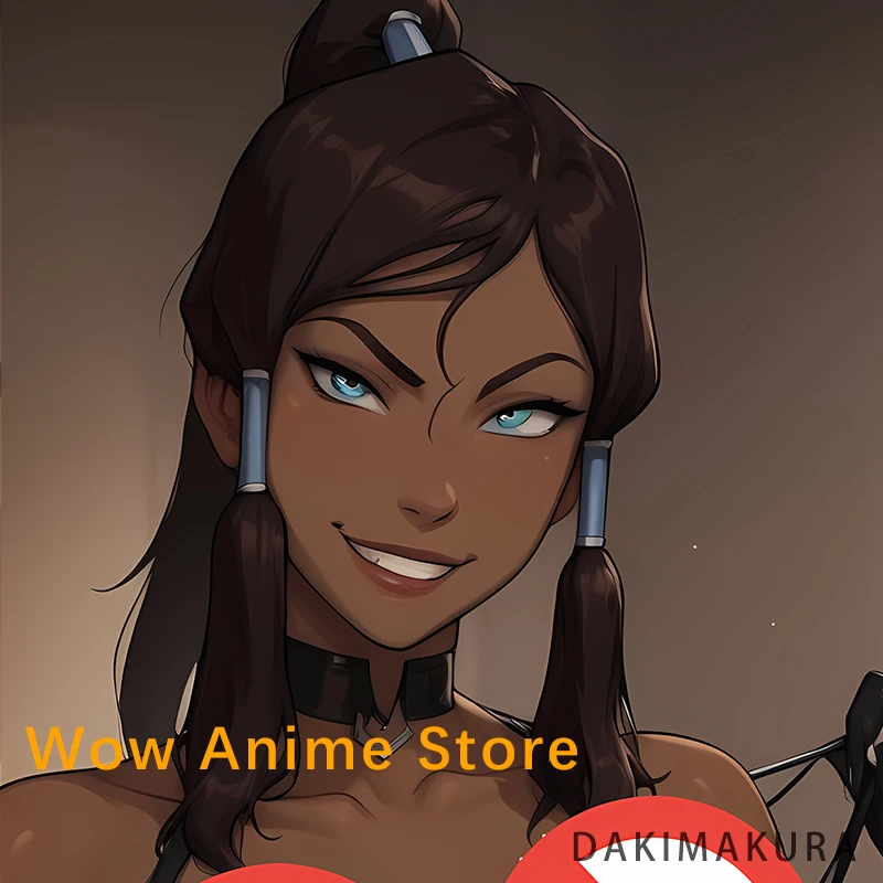 Dakimakura غطاء Korra Futa Anime غطاء وسادة مطبوع على الوجهين وسادة للجسم بالحجم الطبيعي