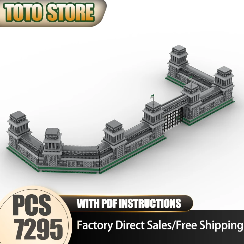 

Средневековая модель замка Moc, строительные блоки, Age of Empires - модель каменной стены, технологические кирпичи, сборка своими руками, праздничные игрушки, подарок