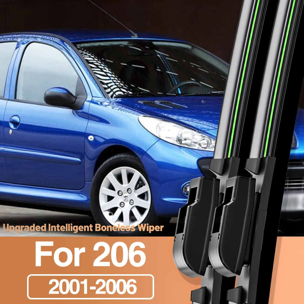 

2pcs For Peugeot 206 2001-2006 Front Windshield Wiper Blades Windscreen Window Accessories 2002 2003 2004 2005