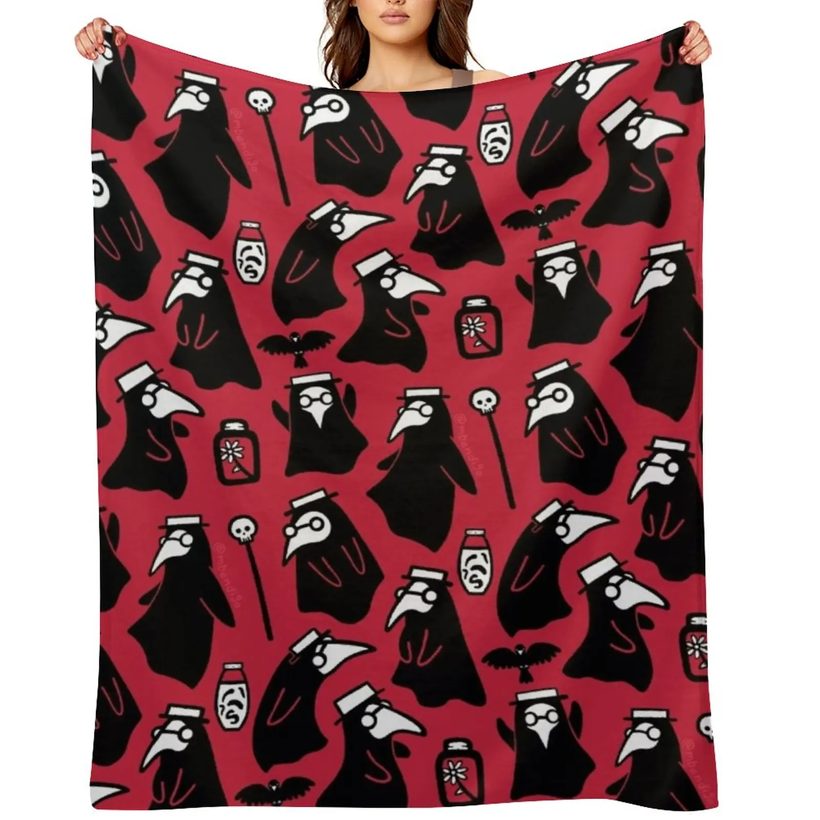 

Plague Doctors Throw Blanket Polar Summer valentine gift ideas Tourist Blankets