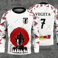 Japanese Anime Dragon Ball Z Vegeta Football Special Edition Jersey T-shirt Adult Men Autumn/Winter Sports Long Sleeve T-shirt