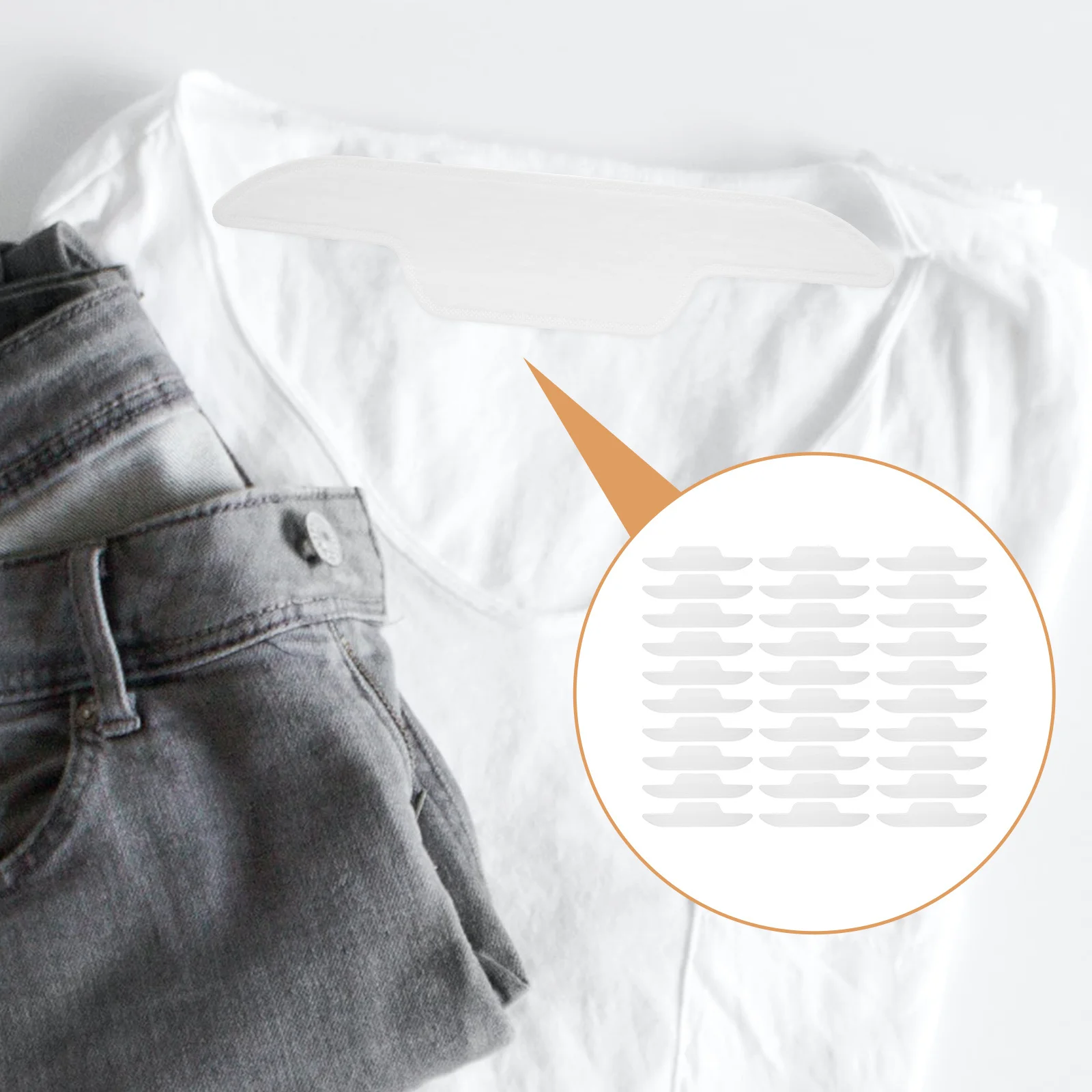 30 قطعة منصات العرق طوق المتاح امتصاص ملصقات العرق للقمصان القبعات سهلة اللصق وقشر قبعة ملصق طوق الملصق الداخلي