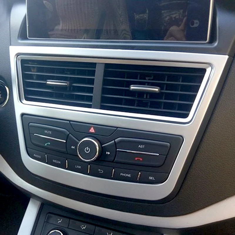 

Серебристая декоративная рамка для управления салоном и кольцо воздуховода кондиционера для FAW BESTURN X40 2017-2019