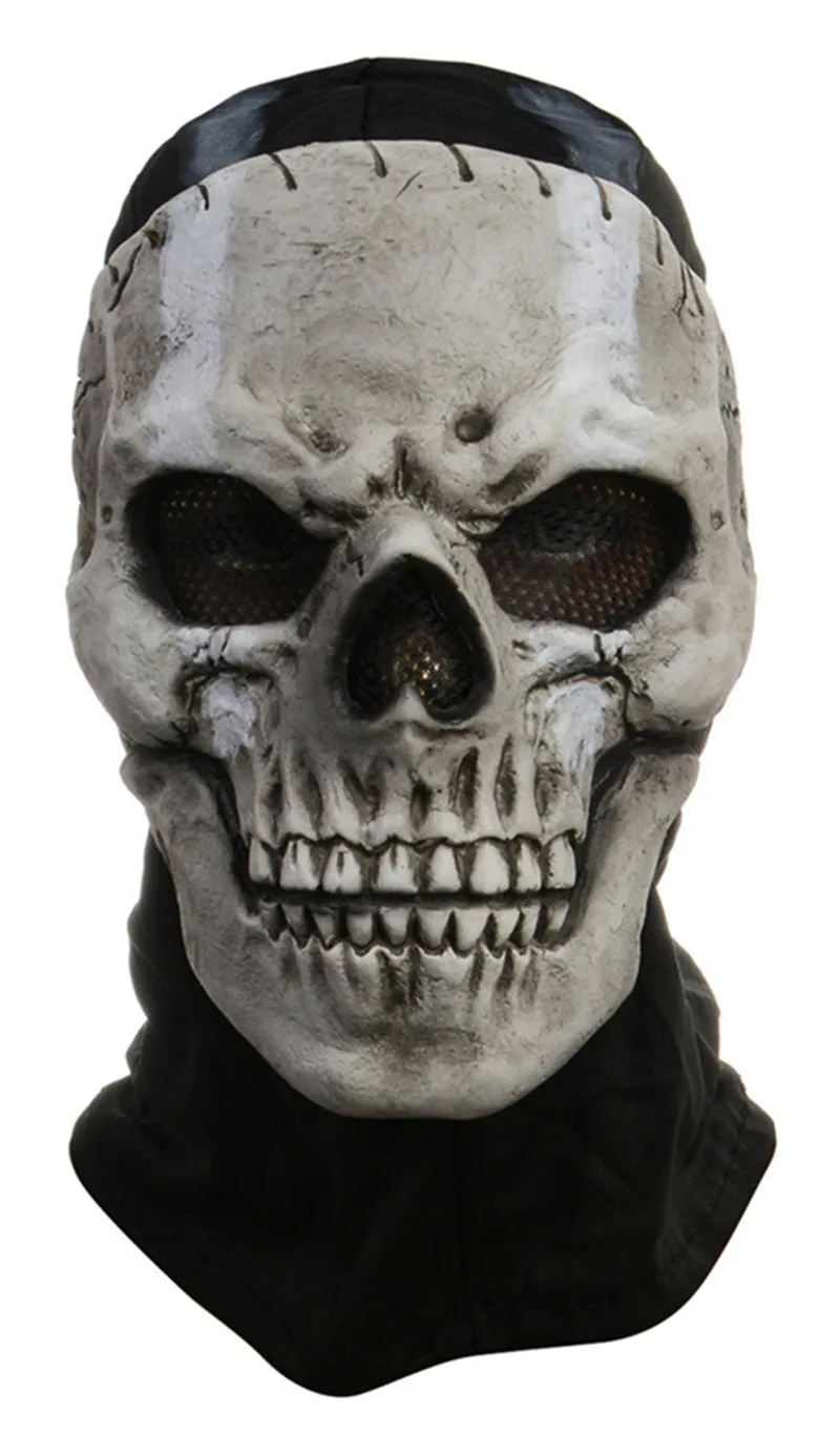 Call of Duty Ghost Skull Full Face Mask, MW2 Cosplay Costume, Sport Halloween Party Mask