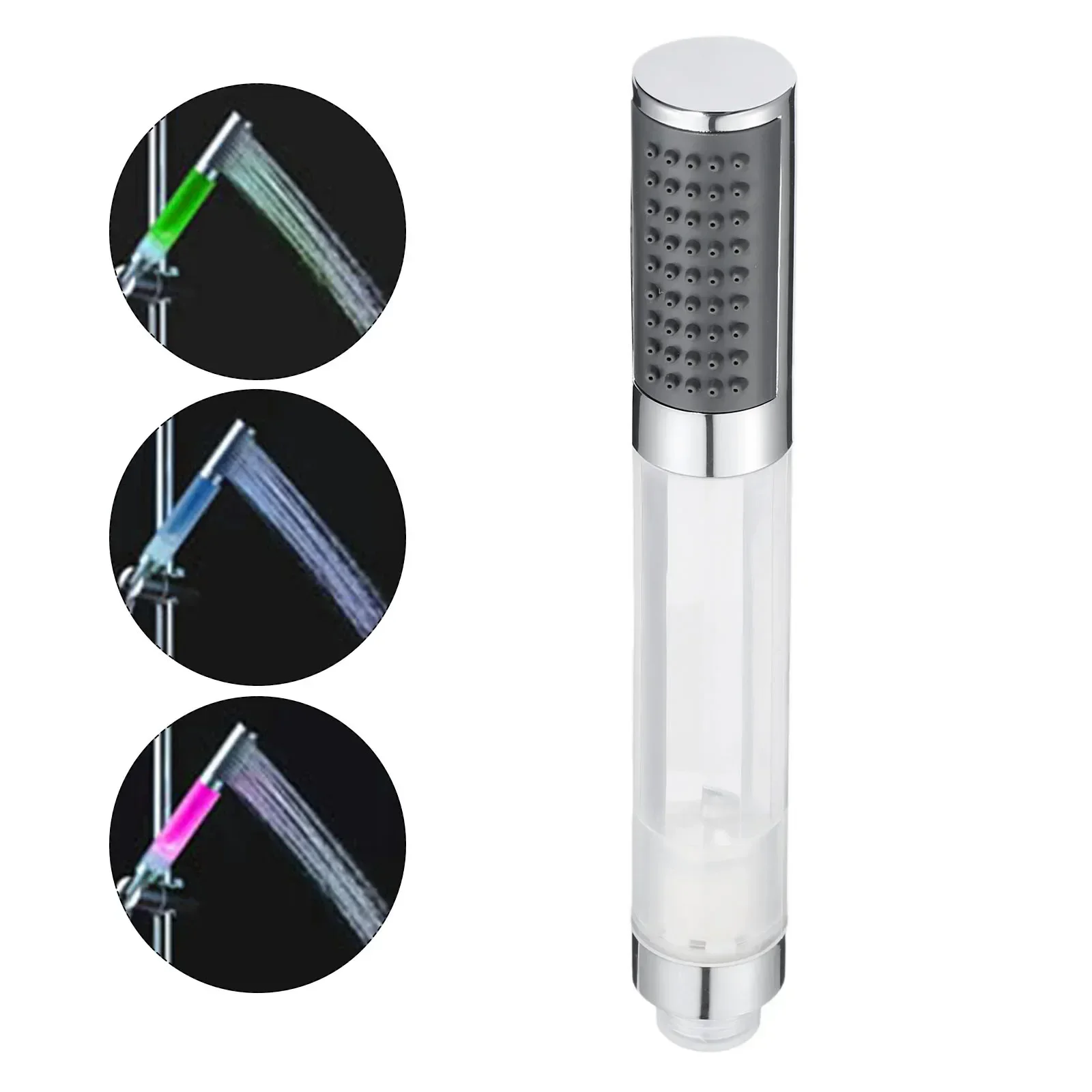 

Temperature Sensor Led Shower Head RGB Light Led Bath Shower Faucet Water Temperature Control 3 Colors Change Light for Bathroom