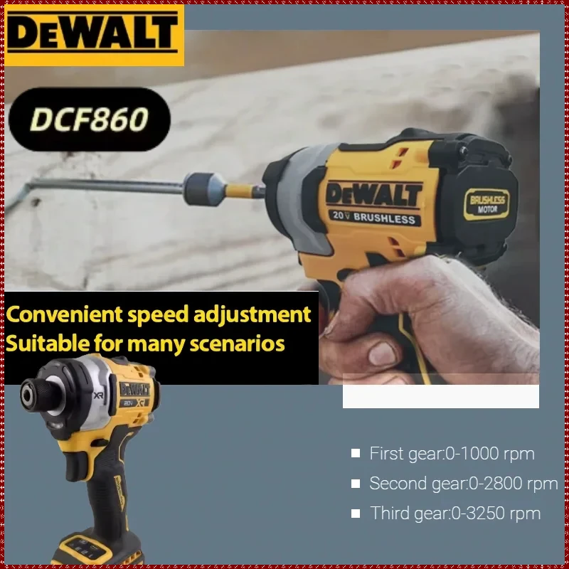 

Аккумуляторная дрель-шуруповерт Dewalt DCF860, обновленный бесщеточный компактный электроинструмент для аккумуляторов Dewalt