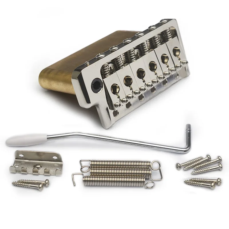 6 Screws Guitar Tremolo Bridge for ST 52.5MM String Distance Guitar Bridge Professional Brass String Instrument Accessories