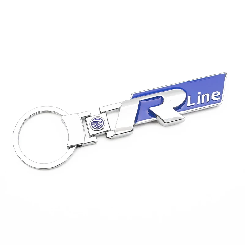 3D Metall Auto Schlüsselanhänger Emblem Schlüsselring Zubehör für VW Golf Tiguan T-Roc Polo Passat ID.4 T-Cross ID.3 Taigo ID.7 Atlas Beetle