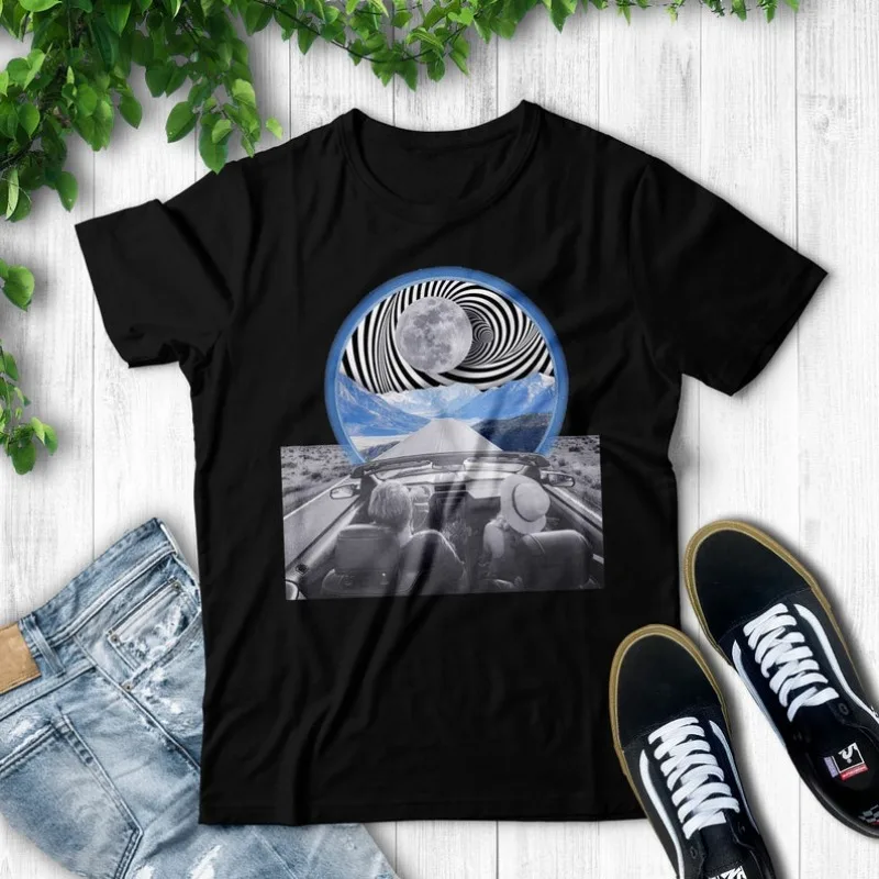 

00013261#A-Trippy Art T-Shirt, Vintage Art Graphic Tee