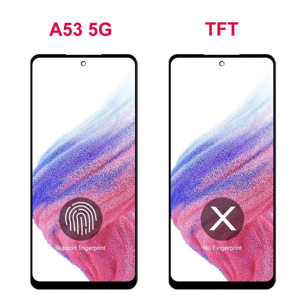 6.5\'\' tft A53 5G Screen Replacement with Frame, for Samsung Galaxy A53 5G A536 A536B A5360 Lcd Display Digital Touch Screen