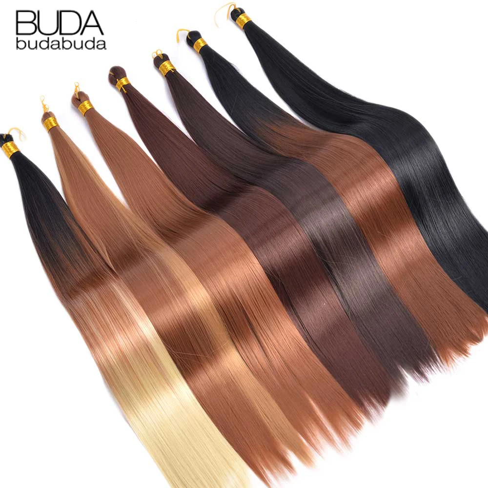 

26-дюймовые длинные прямые пучки волос пони, вязанные крючком косы, синтетические плетения волос, блондинка, мягкие вязанные крючком волосы для женщин