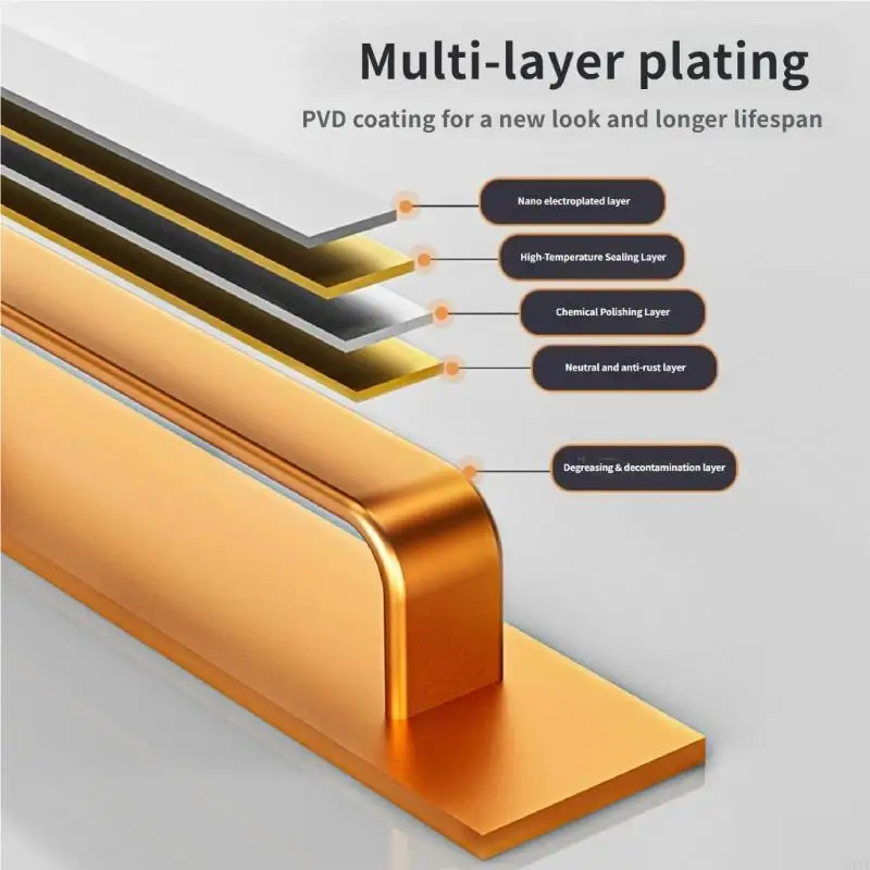  Modern Adhesive Glass Cabinet Door Handle No Drilling Design Flat Cabinet Handle with Base Plate For Effortless Operation