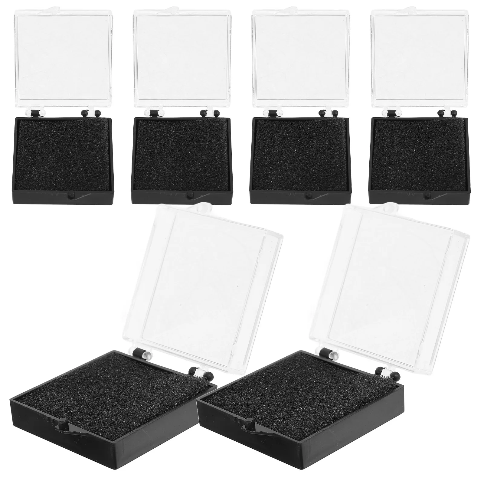 

6Pcs Lapel Pin Display Box Chic Lightweight Badge Storage Case for Brooches Medals Pins Desktop Nightstand Jewelry Photography