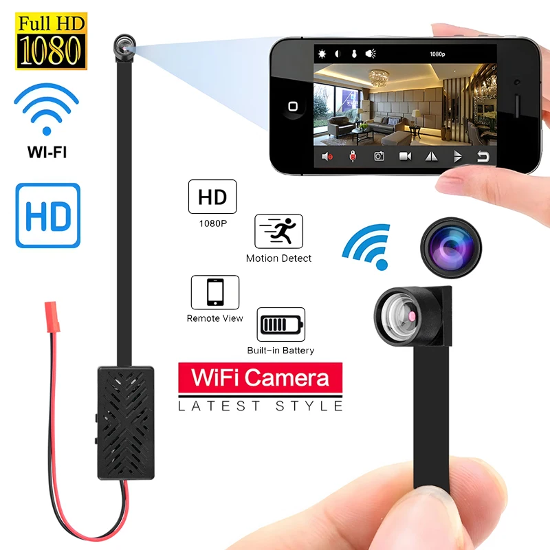 4K HD 1080P Mini Camera Video Recorder Home Security WiFi Camera Wireless Remote View P2P 90 degrees Camera Remote View