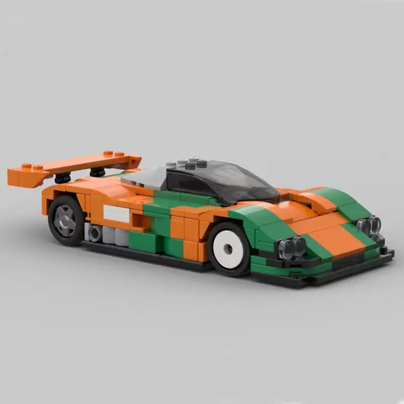

313 PCS New MOC Car Model Building Blocks Eight-grid Car Le Mans 787B Racing Car DIY Creative Holiday Gift