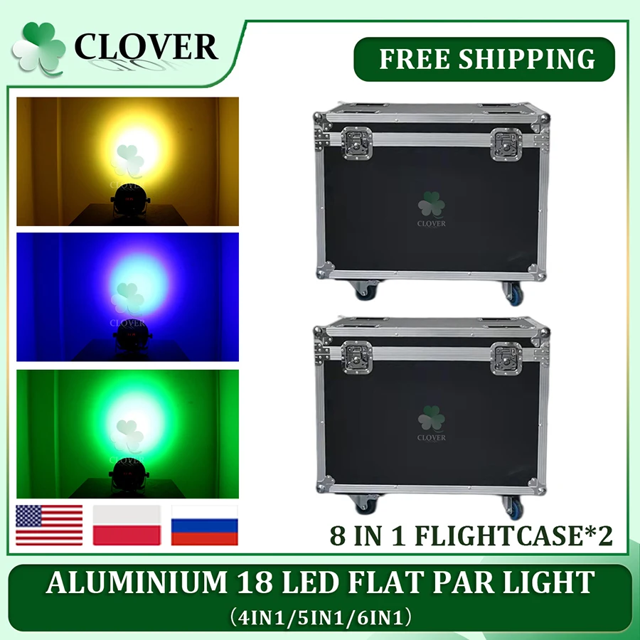

Нет налога, 2 шт. Flycases для 18x12 Вт, RGBW, 5 В, 1/4 в 1