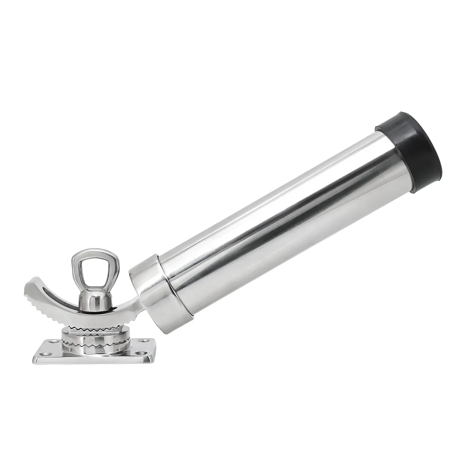 Soporte de caña de pescar para barco de acero inoxidable, montaje en cubierta, rotación de 360 grados, varilla ajustable para yate, accesorios para barcos, Hardware marino