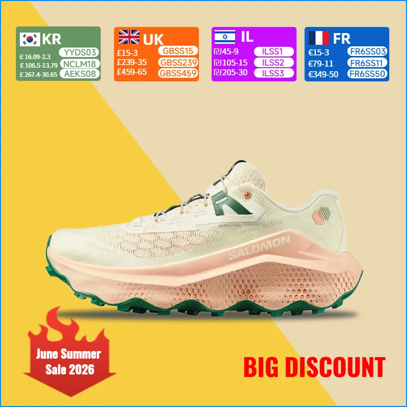 Salomon ULTRA GLIDE 4: Stylish, Trendy, Breathable, Soft, and Comfortable Low-Top Trail Running Shoes for Women – Pink 491494
