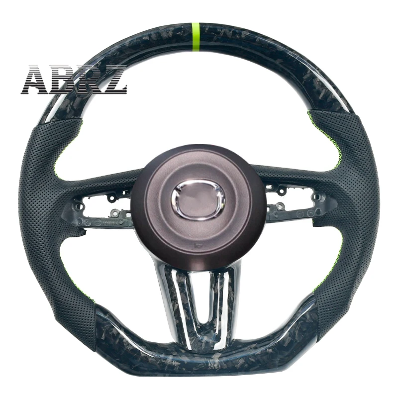 

Mazda 3 Real Glossy Forge Carbon Fiber Steering Wheel For Mazda 3 2019-202 Customized Car Accessories