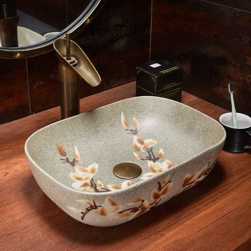 

Table Basin Foreign Trade Merchant Washbasin Bathroom Basin Simple Inter-Platform Basin Ceramic Basin Sink