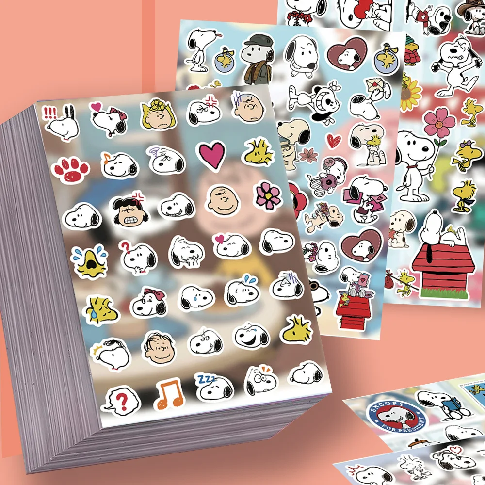 

8pcs for Snoopy stickers cartoon and anime waterproof decals Laptop Phone Stationery Decals Hand Account Decoration Sticker