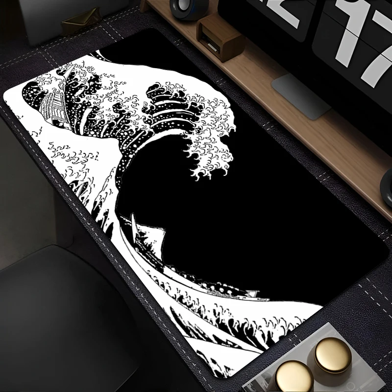Laptop Mouse Pad Japanese Element Office Desk Mat Large Gaming Accessories Hot Mousepad Giant Wave Mouse Mats Gamer Keyboard Pad