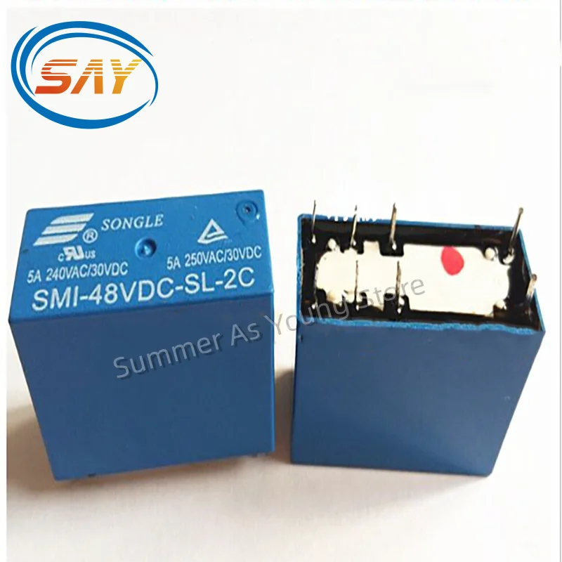 100% New Original  1pcs/lot New Original relay ALDP105 ASMI-48V-SL-2C SMI-48VDC-SL-2C SMI-DC48V-SL-2C 8PINS 5A 48VDC Power Relay