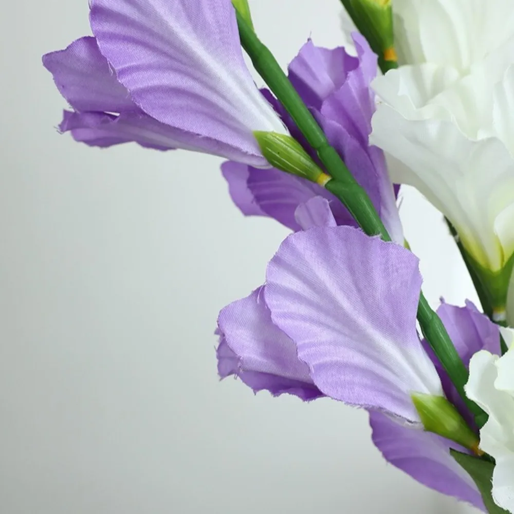 84cm Artificial Gladiolus Branch Floral Art Real Touch Simulation Gladiolus Flower Handmade Fake Flowers Home Office Decor