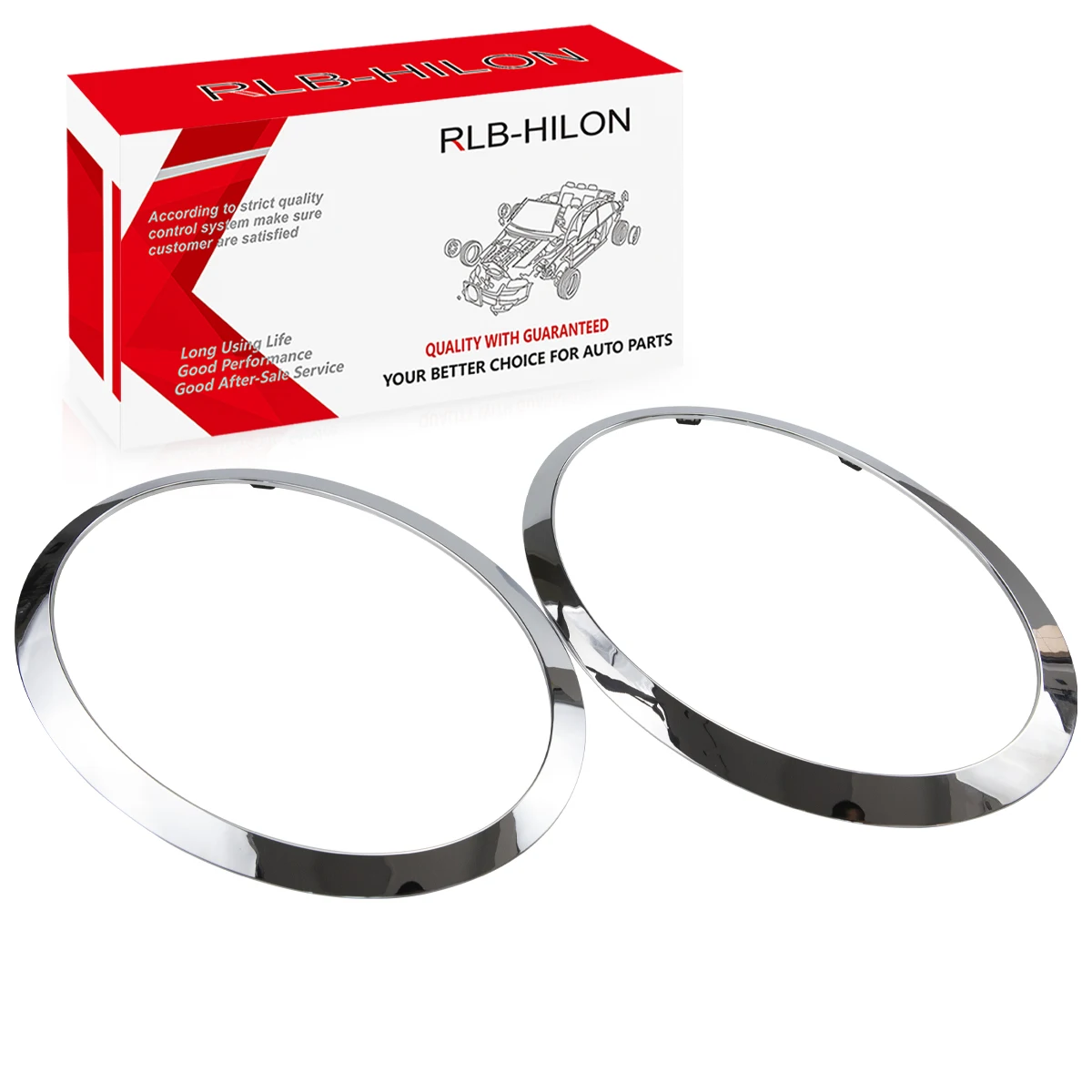 

1 Pair Chrome Front Headlight Trim Ring Cover for BMW Mini Cooper F55/F56/F57 2014-2023 ABS Material