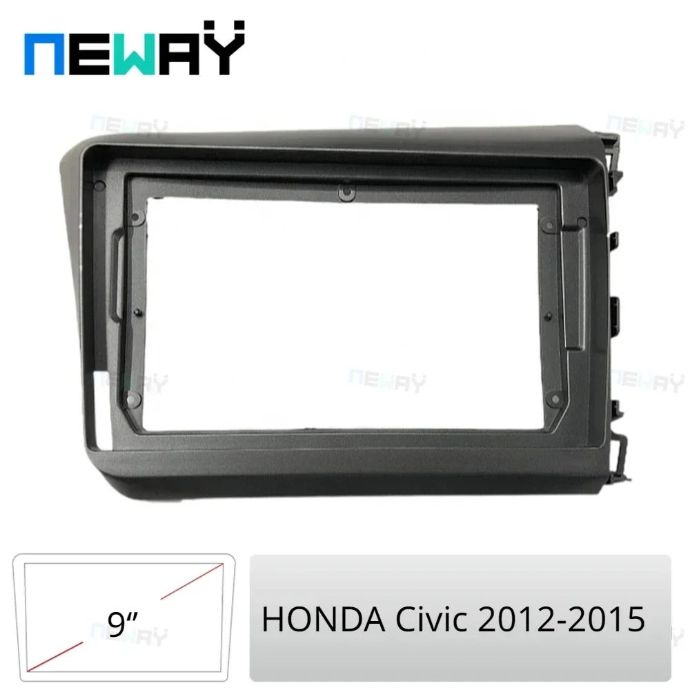 

9Inch Car Radio Fascias Android Stereo Player 2 Din Head Unit Panel Dash Frame Installation Trim For HONDA Civic 2012-2015