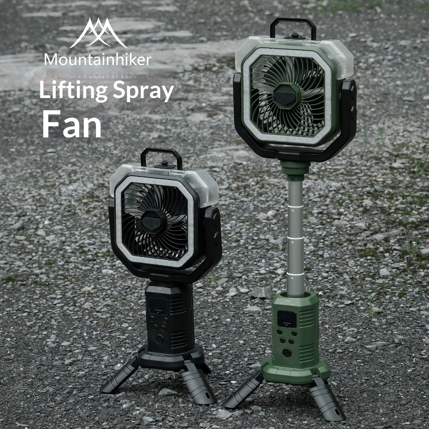 

Mountainhiker Misting Fan 20000mAh Rechargeable Outdoor Camping Fan USB Portable Water Spray Cooling Fan 3 Speeds Adjustable Hum