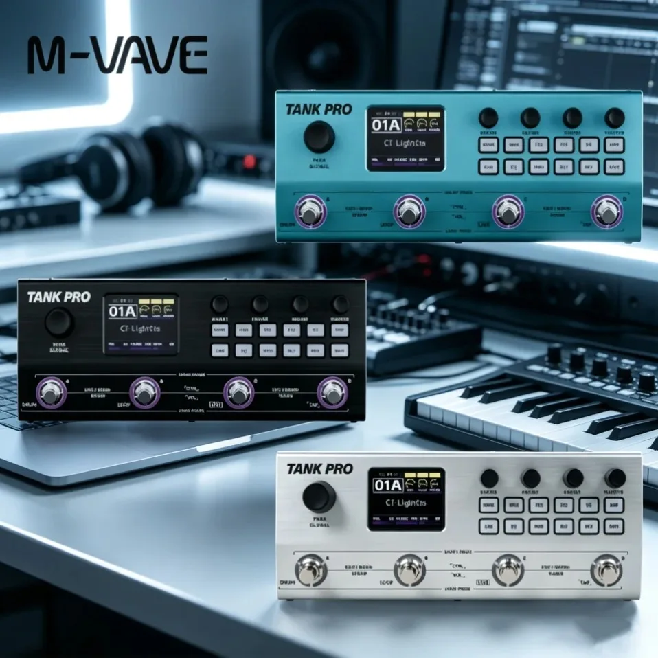 M‑VAVE Tank Pro Multi‑Effect Processor For Guitar Bass Drum Pedal Accompaniment Amp Simulator Distortion Overdrive