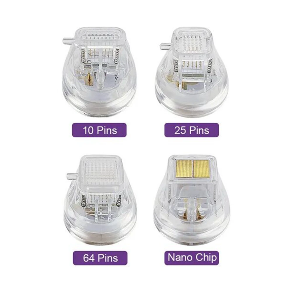 Wegwerp groen geïsoleerde fractionele RF-cartridge groen verguld 10/25/64 pins Nano vervangende microneedling verbruiksartikelen