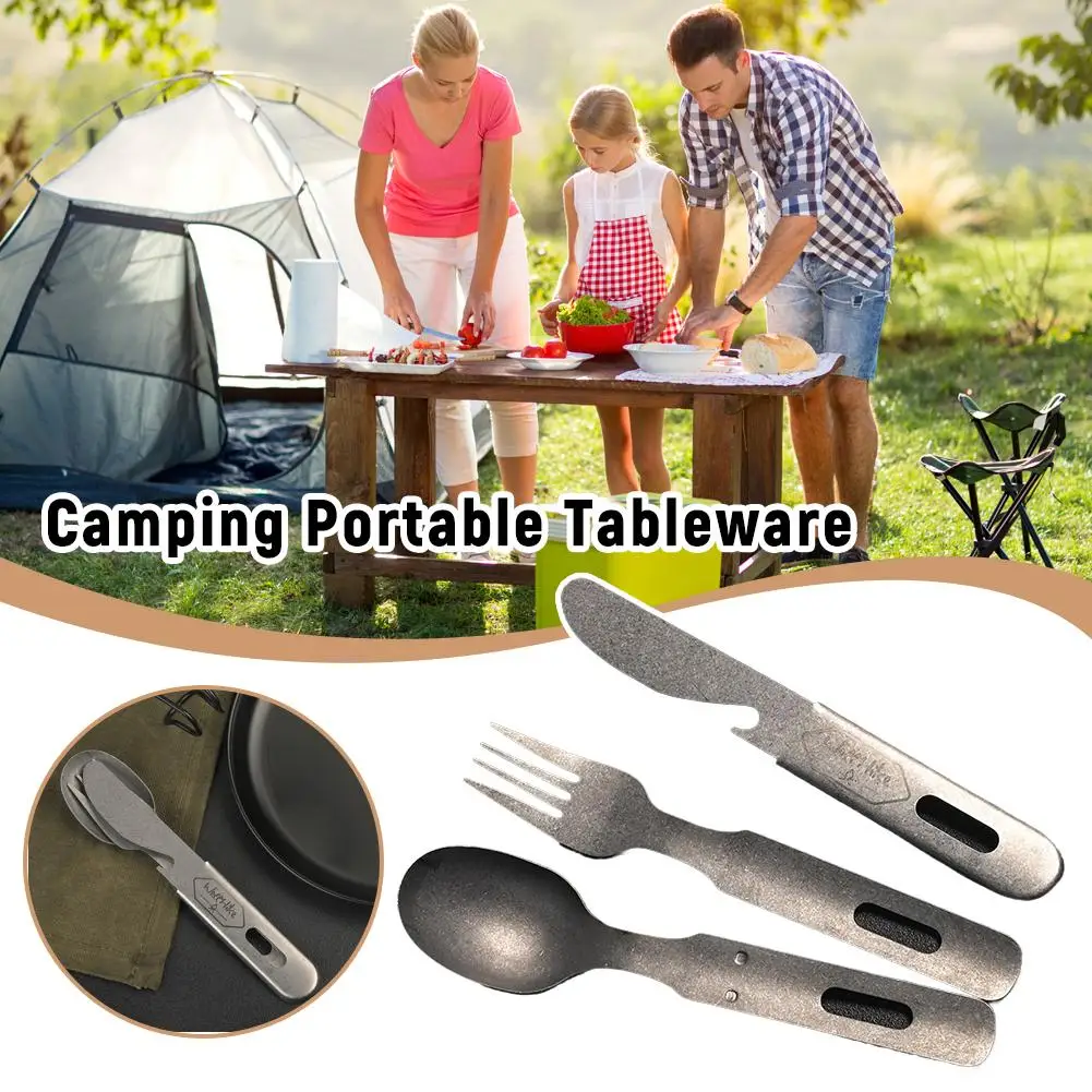

Camping Portable Tableware Set Environmental Tableware Food Topper Set Easy Clean Tableware Set Stainless