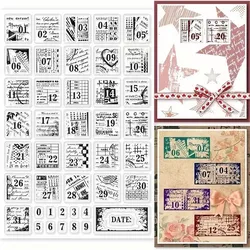 Number Postmark Clear Stamp Seal For DIY Scrapbooking Photo Album Decorative a5044