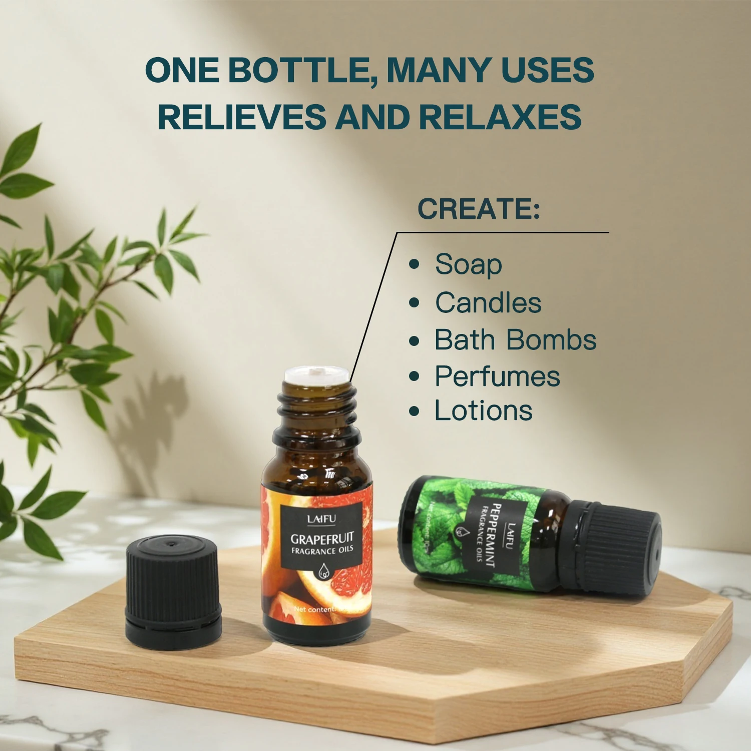 مجموعة الزيوت العطرية الفاخرة للعلاج العطري - 16 × 10 مل للناشرين والشموع والمرطبات - إكليل الجبل والياسمين والجريب فروت والليمون وال Pa #6