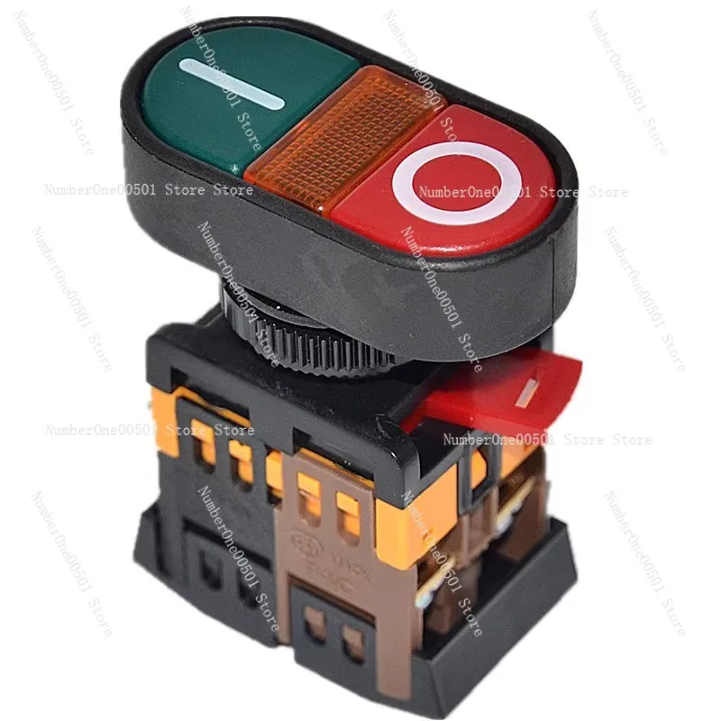 

​​Original APBB-22N-25N PPBB Push Button Switch 2-Position with Light Reset Copper​​ 24V 220V