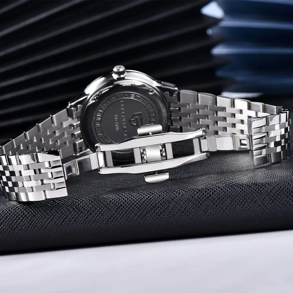 Pagani Design Neue Herrenuhr, Wochenanzeige, Edelstahl, Herren-Quarzuhr, 100 m wasserdicht, große Geschenkbox, exquisite Verpackung