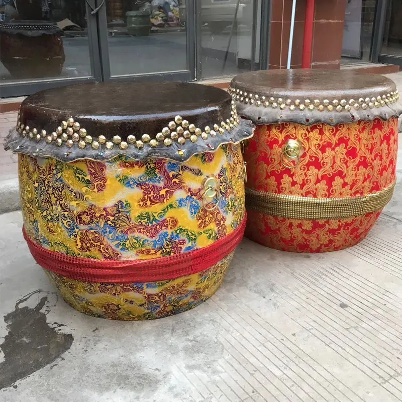 Ex-factory Price Customized Size Chinese Traditional Martial Arts Kung Fu Big Drum Lion Drum