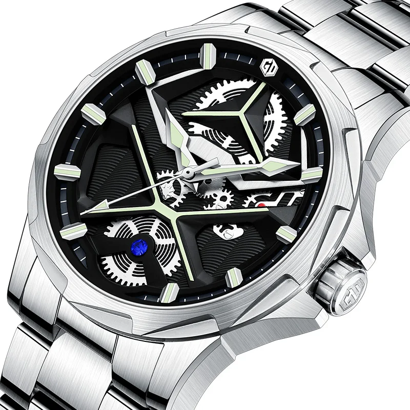 Mechanical Watch Male American Stainless Steel Scratch Proof Waterproof Diving Watch Business Leisure Watch Seagull ST1612 New