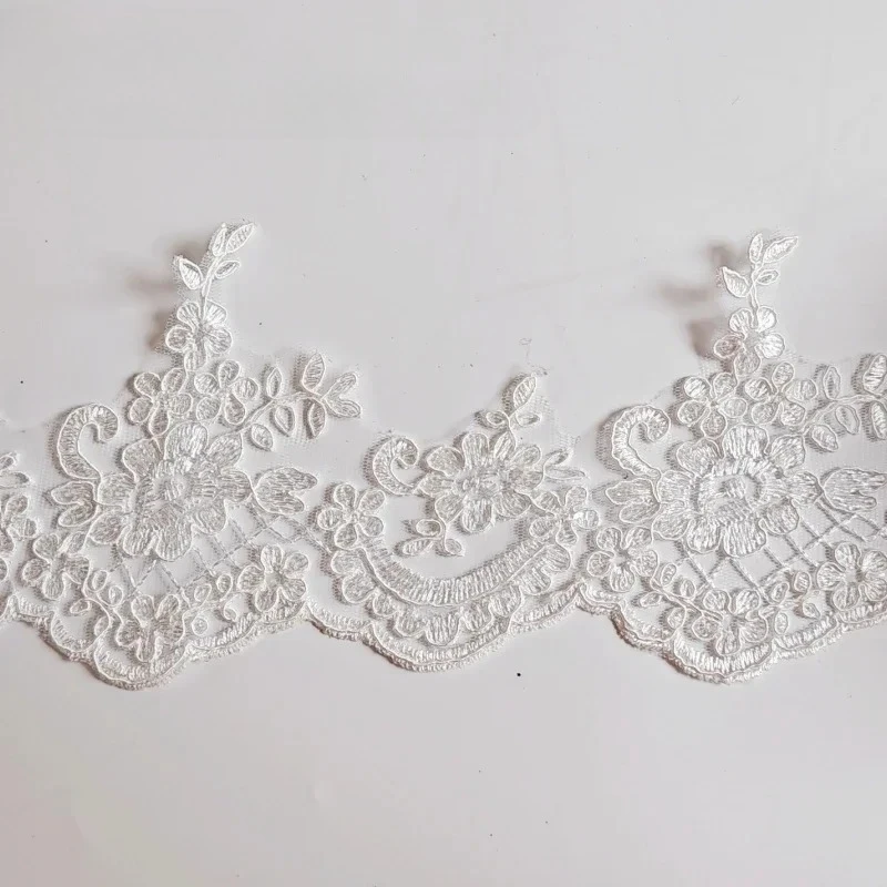 

5Yards/lot Width11CM High Quality Border Line Polyester Sequin Lace Trim, Handmade DIY Wedding Dress Home Decoration Accessories