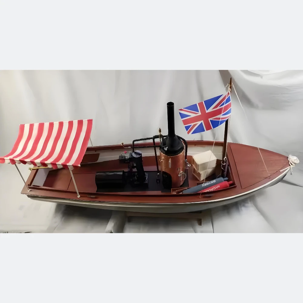 1: 12 الملكة الأفريقية باخرة RTR ثابت نموذج باخرة خشبية جمع الصف ديكور المنزل حلية الرجعية باخرة لعبة مجسمة #4
