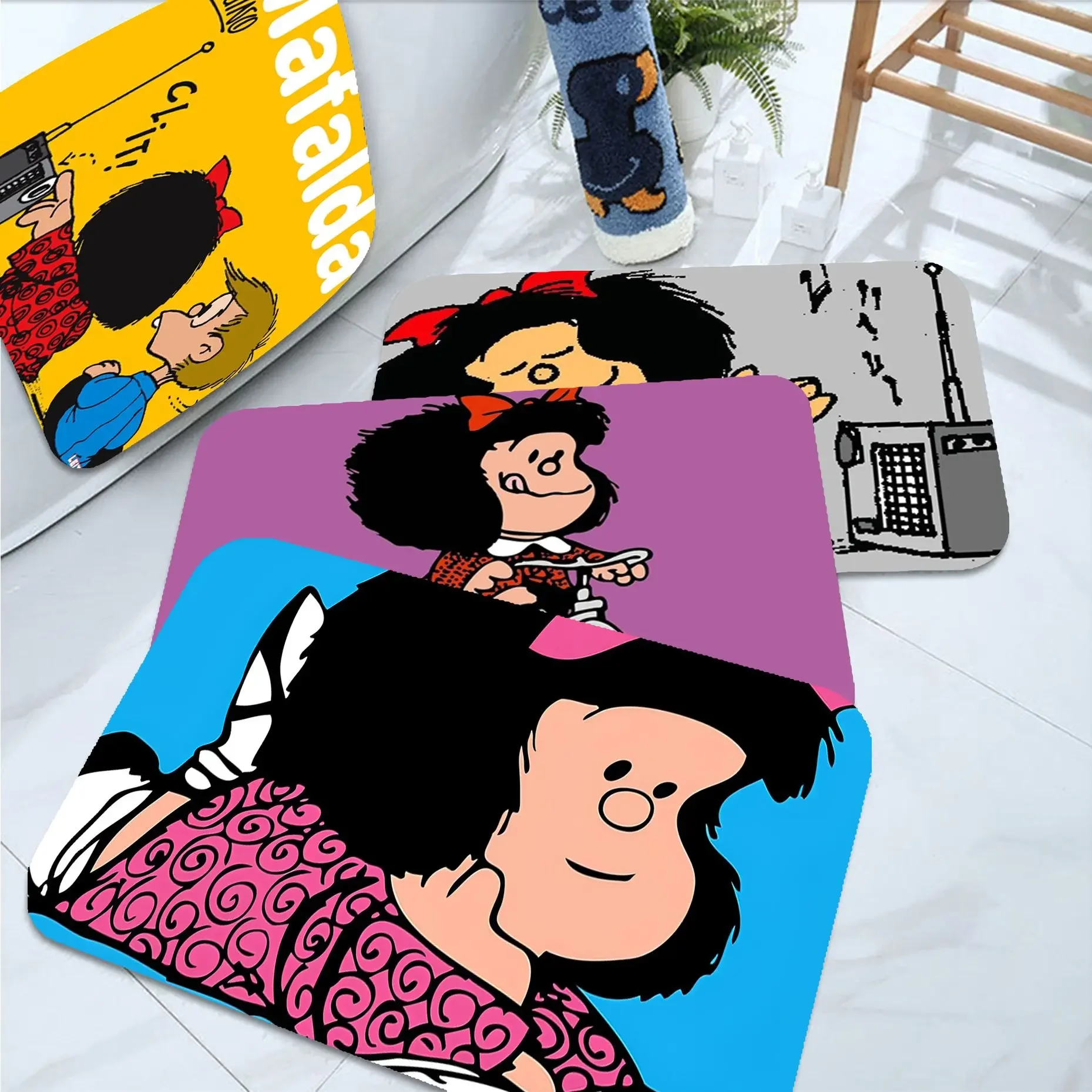 

Mafalda Long Rugs Retro Multiple Choice Living Room Kitchen Rug Non-Slip Bedside Mats